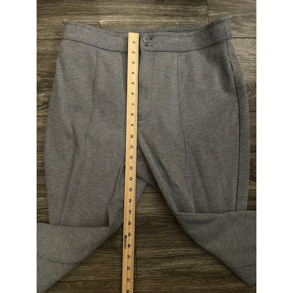 Maeve by Anthropologie Seamed Flare Pants Ankle Slit Womens 14 Gray Knit Tweed - Picture 3 of 7